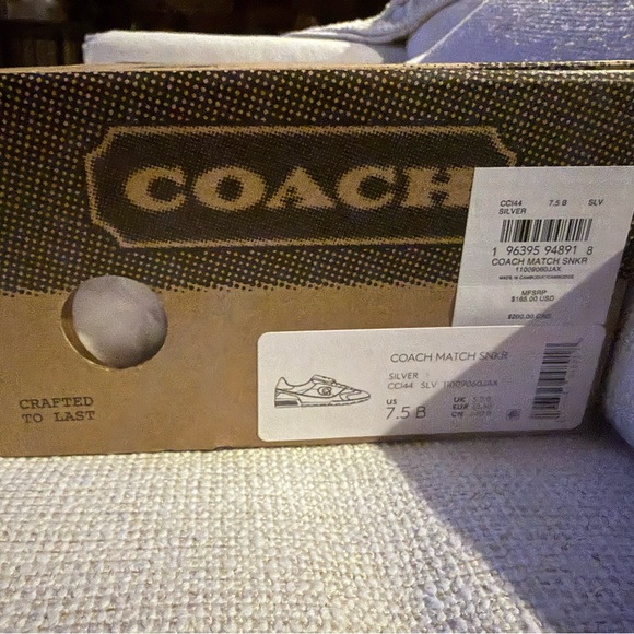 Coach Silver Sneakers NWT - Picture 3 of 9